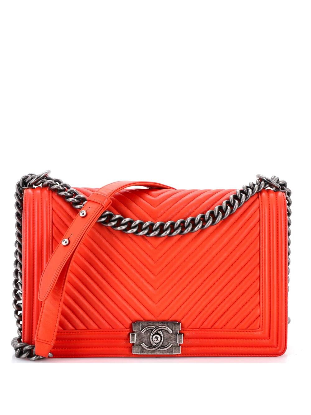 Chanel Boy Flap Bag Chevron Calfskin #264238C34B